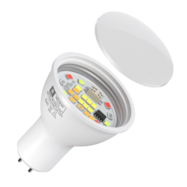 Умная светодиодная лампочка RGB с Wi-Fi, Яндекс Алисой, Марусей, Google Home, Smart bulb GU5.3