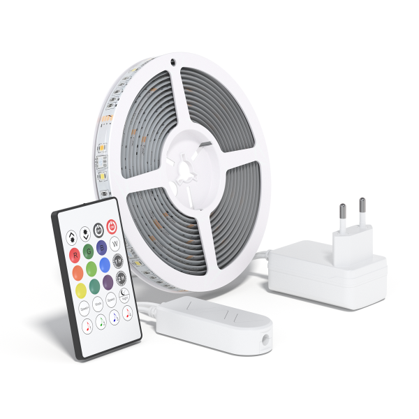 Умная адресная светодиодная лента RGB IC с Яндекс Алисой, Марусей, Google Home, Wi-Fi, Smart LED Lightstrip IP54 24W 5 метров